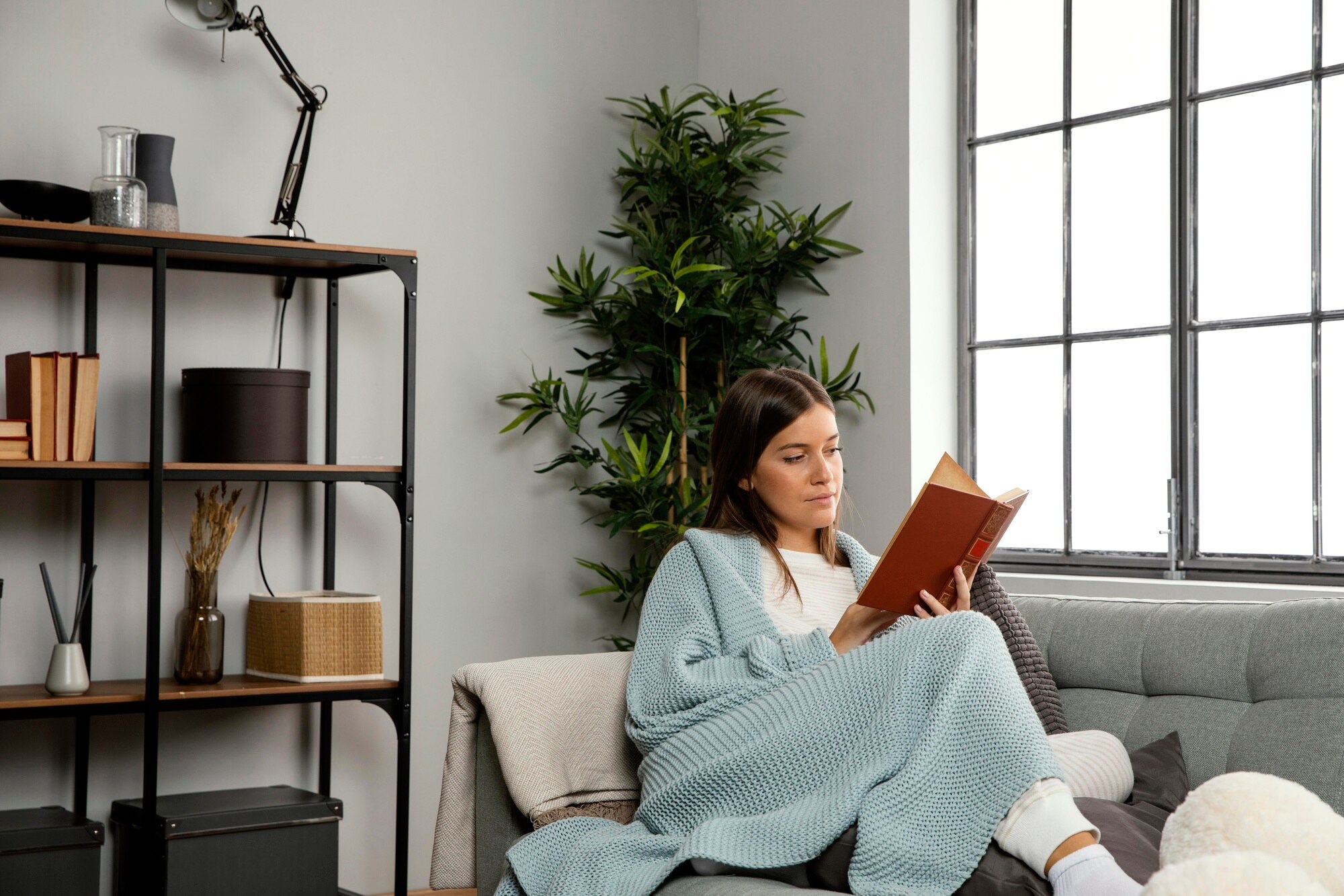 Espacio de lectura confortable